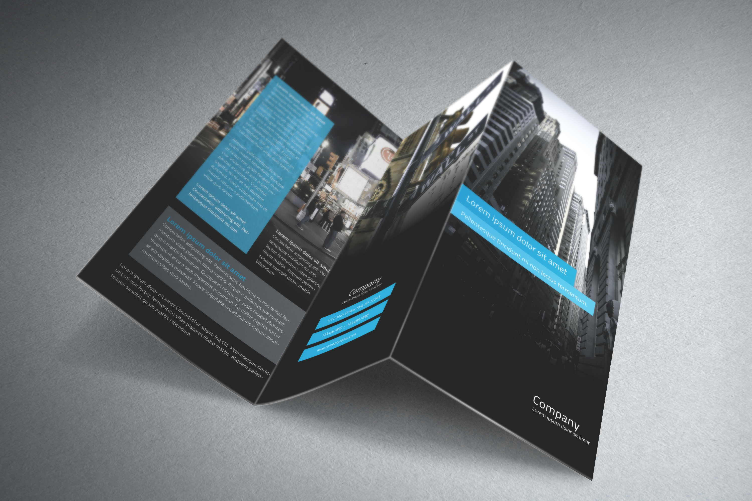 Free trifold brochure template psd Free Graphics